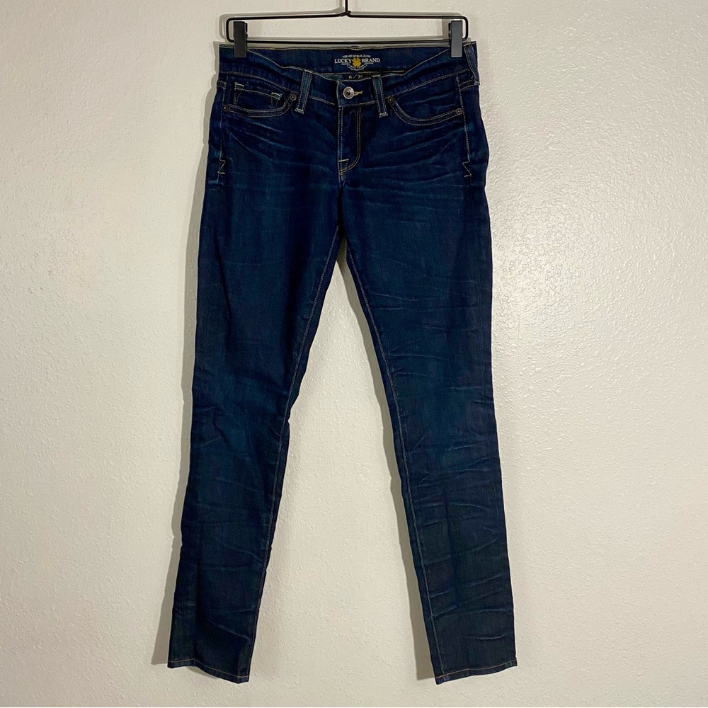 Lucky Brand Zoe Skinny Denim Jeans Women’s Size 6/28 Low Rise Dark Wash
